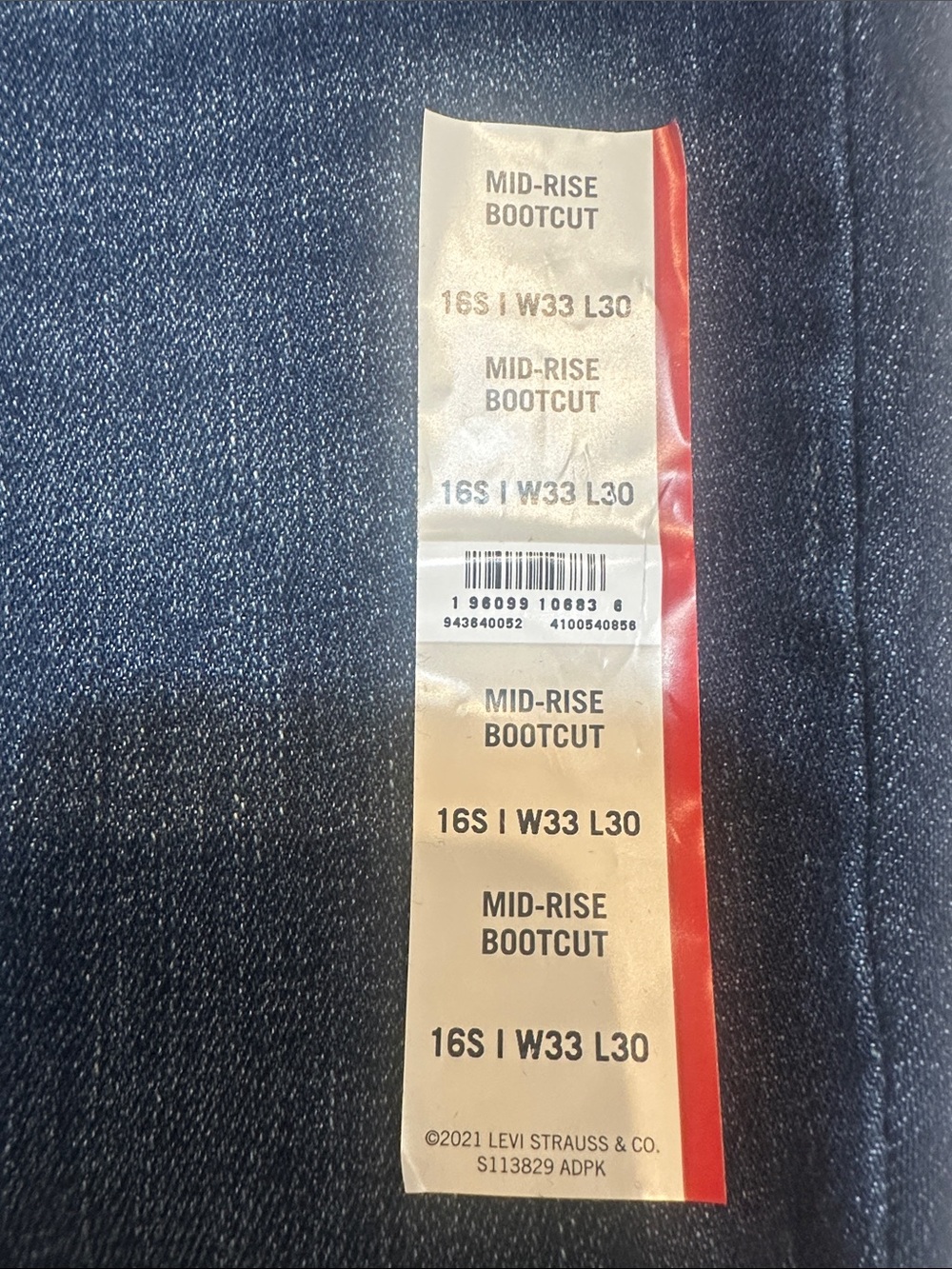 Signature by Levi Strauss Dark Indigo Jeans with Tan Patch - Picture 4 of 9